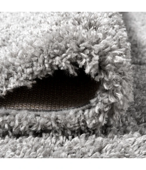 Groovy Solid Shag Light Gray 3 ft. x 5 ft. Area Rug