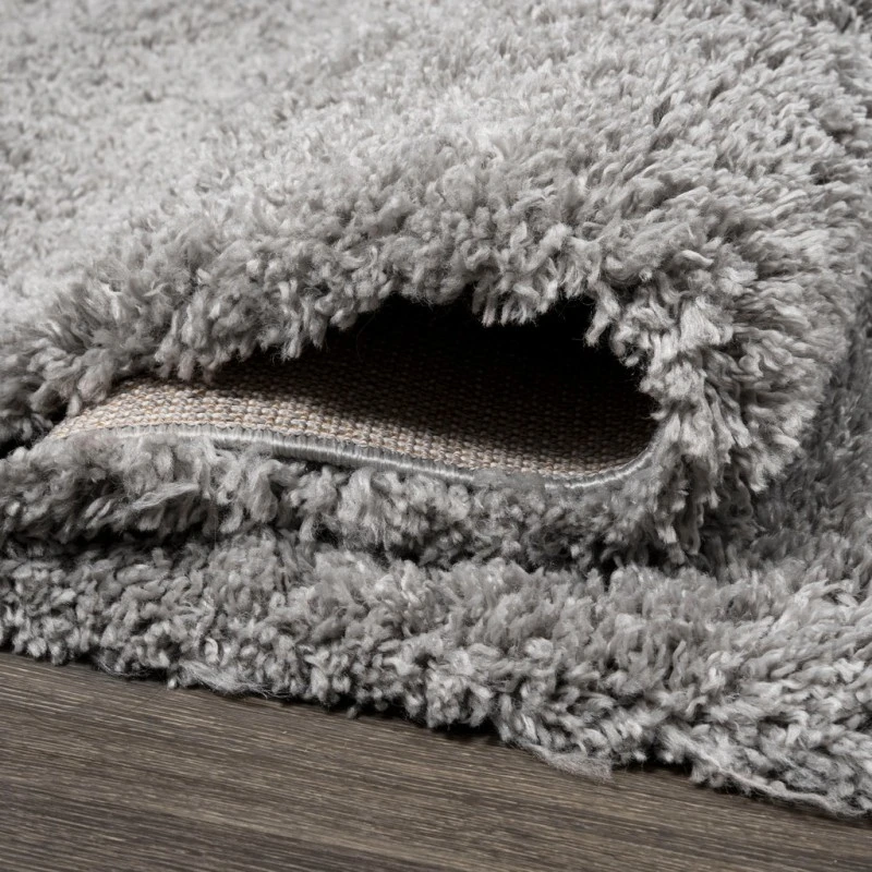 Groovy Solid Shag Light Gray 2 ft. x 10 ft. Runner Rug
