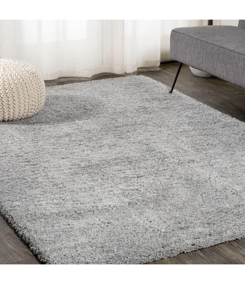 Groovy Solid Shag Light Gray 3 ft. x 5 ft. Area Rug