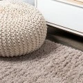 Groovy Solid Shag Beige 3 ft. x 5 ft. Area Rug
