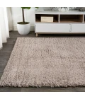 Groovy Solid Shag Beige 5 ft. x 8 ft. Area Rug