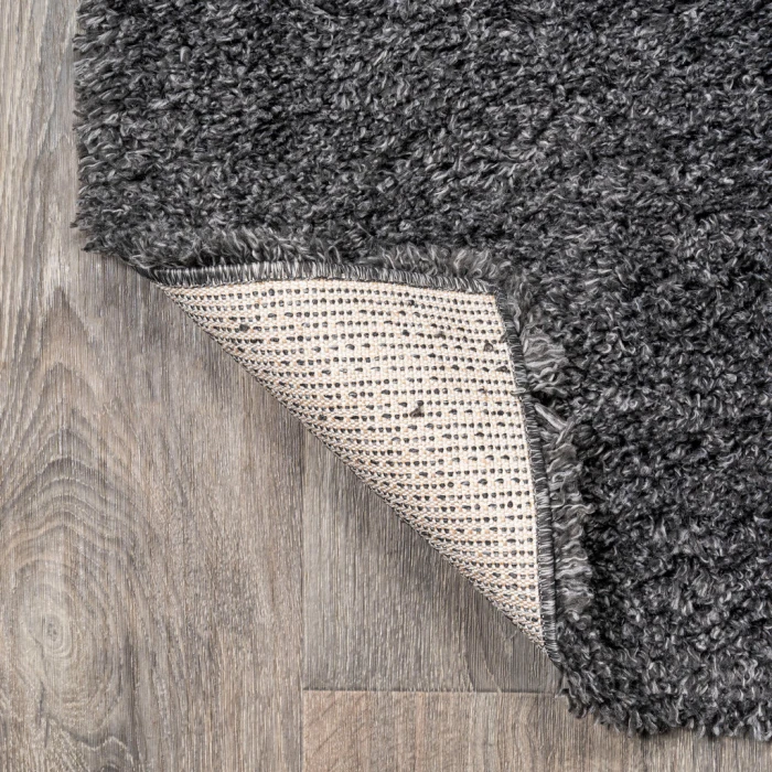Groovy Solid Shag Dark Gray 3 ft. x 5 ft. Area Rug
