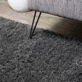 Groovy Solid Shag Dark Gray 5 ft. x 8 ft. Area Rug