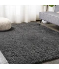 Groovy Solid Shag Dark Gray 2 ft. x 8 ft. Runner Rug