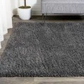 Groovy Solid Shag Dark Gray 5 ft. x 8 ft. Area Rug