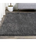 Groovy Solid Shag Dark Gray 2 ft. x 8 ft. Runner Rug