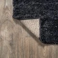 Groovy Solid Shag Dark Navy 2 ft. x 10 ft. Runner Rug