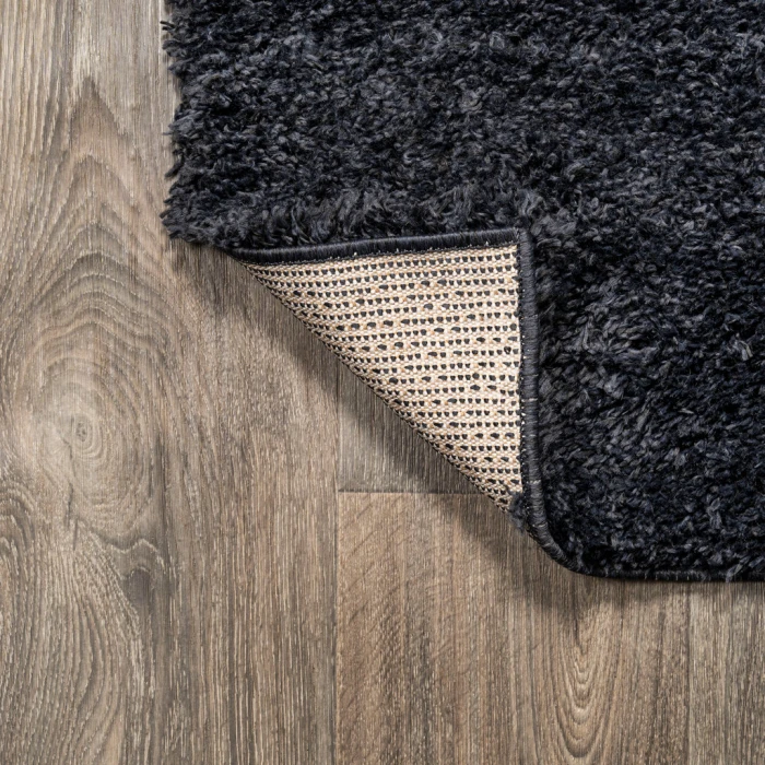 Groovy Solid Shag Dark Navy 8 ft. x 10 ft. Area Rug
