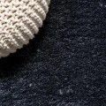 Groovy Solid Shag Dark Navy 2 ft. x 10 ft. Runner Rug