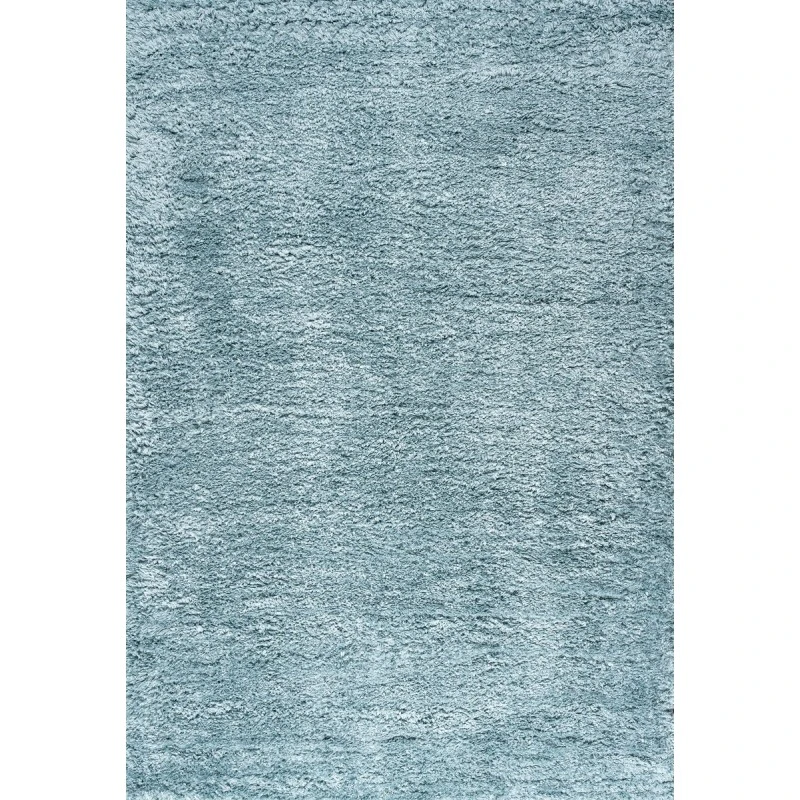Groovy Solid Shag Turquoise 3 ft. x 5 ft. Area Rug