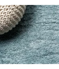 Groovy Solid Shag Turquoise 2 ft. x 10 ft. Runner Rug