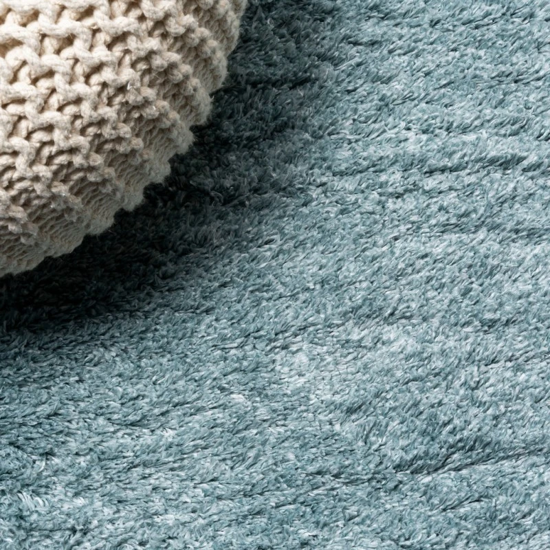 Groovy Solid Shag Turquoise 3 ft. x 5 ft. Area Rug