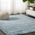Groovy Solid Shag Turquoise 3 ft. x 5 ft. Area Rug