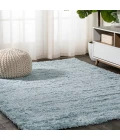 Groovy Solid Shag Turquoise 4 ft. x 6 ft. Area Rug