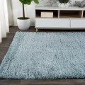 Groovy Solid Shag Turquoise 3 ft. x 5 ft. Area Rug