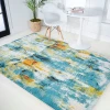 Jonathany Contemporary Pop CTP100A Blue/Cream Area Rug 7 ft. 9 in. X 10 ft. Rectangle