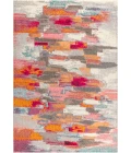Contemporary POP Modern Abstract Brushstroke Ivory/Pink 3 ft. x 5 ft. Area Rug