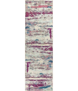 Jonathany Contemporary Pop CTP102A Cream/Pink Area Rug 2 ft. 3 in. X 8 ft. Runner
