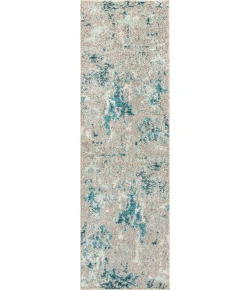 Jonathany Contemporary Pop CTP103A Blue/Gray Area Rug 2 ft. 3 in. X 8 ft. Runner