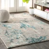 Jonathany Contemporary Pop CTP103A Blue/Gray Area Rug 7 ft. 9 in. X 10 ft. Rectangle