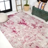 Jonathany Contemporary Pop CTP103B Maroon/Gray Area Rug 3 ft. X 5 ft. Rectangle
