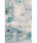 Contemporary POP Modern Abstract Vintage Cream/Blue 2 ft. x 3 ft. Area Rug