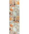 Contemporary POP Modern Abstract Vintage Cream/Orange 2 ft. x 8 ft. Runner Rug