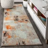 Jonathany Contemporary Pop CTP104B Cream/Orange Area Rug 2 ft. 3 in. X 8 ft. Runner