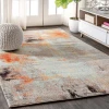 Jonathany Contemporary Pop CTP104B Cream/Orange Area Rug 7 ft. 9 in. X 10 ft. Rectangle