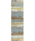 Contemporary POP Modern Abstract Vintage Cream/Yellow 2 ft. x 8 ft. Runner Rug