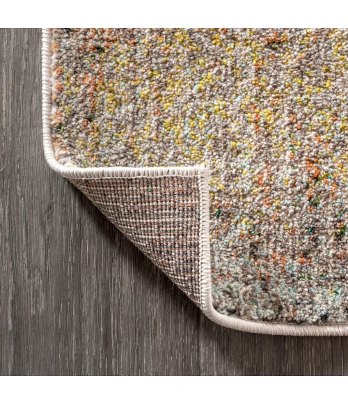 Contemporary POP Modern Abstract Vintage Cream/Yellow 8 ft. x 10 ft. Area Rug