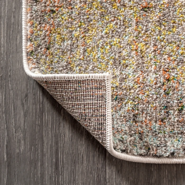 Contemporary POP Modern Abstract Vintage Cream/Yellow 4 ft. x 6 ft. Area Rug