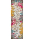 Contemporary POP Modern Abstract Yellow/Multi 2 ft. x 8 ft. Runner Rug