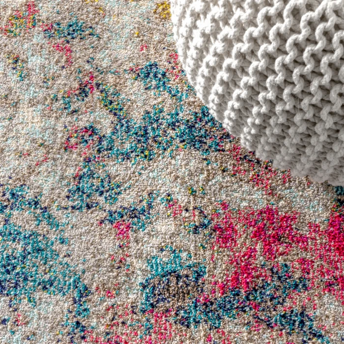 Contemporary POP Modern Abstract Yellow/Multi 5 ft. x 8 ft. Area Rug