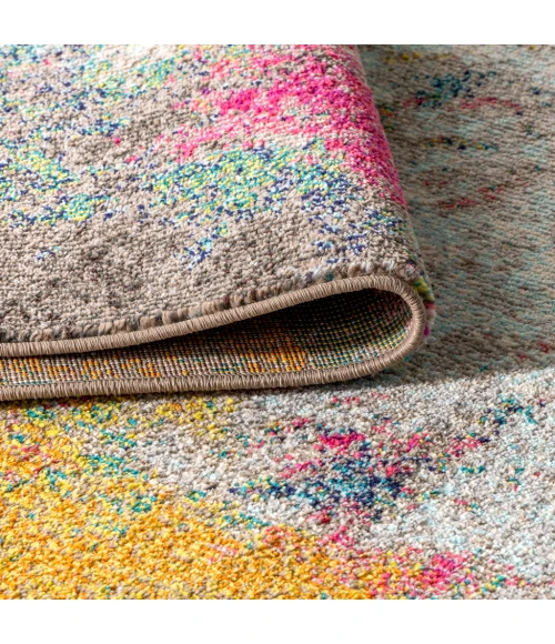 Contemporary POP Modern Abstract Yellow/Multi 8 ft. x 10 ft. Area Rug