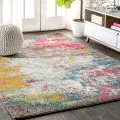 Contemporary POP Modern Abstract Yellow/Multi 3 ft. x 5 ft. Area Rug