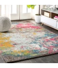 Contemporary POP Modern Abstract Yellow/Multi 8 ft. x 10 ft. Area Rug