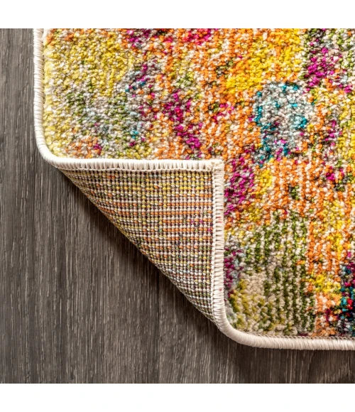 Contemporary POP Modern Abstract Multi/Yellow 8 ft. x 10 ft. Area Rug