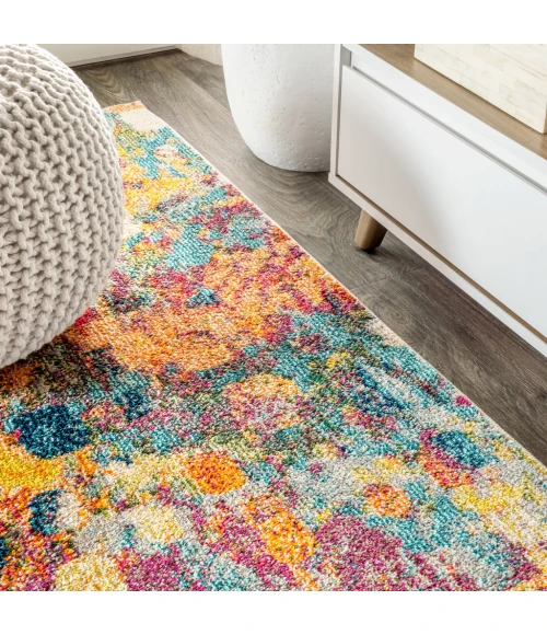 Contemporary POP Modern Abstract Multi/Yellow 8 ft. x 10 ft. Area Rug