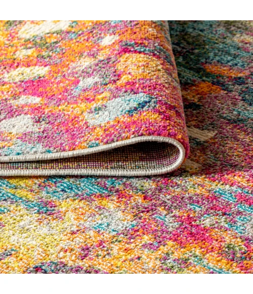 Contemporary POP Modern Abstract Multi/Yellow 8 ft. x 10 ft. Area Rug