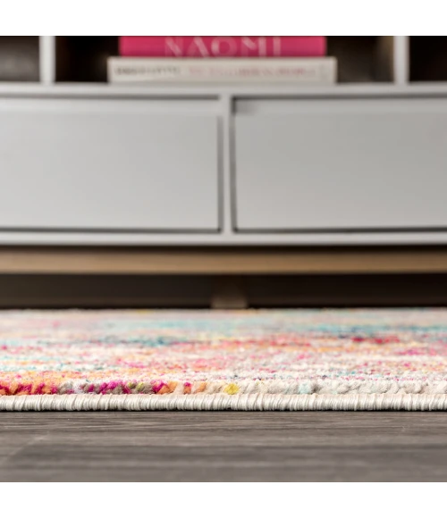 Contemporary POP Modern Abstract Multi/Yellow 2 ft. x 8 ft. Runner Rug