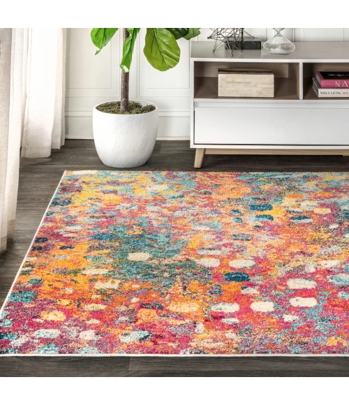 Contemporary POP Modern Abstract Multi/Yellow 8 ft. x 10 ft. Area Rug