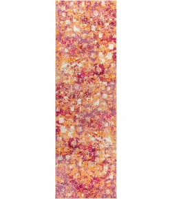 Jonathany Contemporary Pop CTP108C Pink/Orange Area Rug 2 ft. 3 in. X 8 ft. Runner