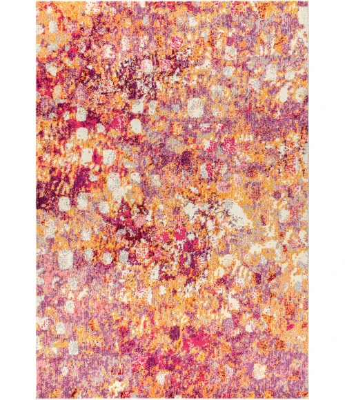 Contemporary POP Modern Abstract Pink/Orange 3 ft. x 5 ft. Area Rug
