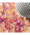 Contemporary POP Modern Abstract Pink/Orange 3 ft. x 5 ft. Area Rug