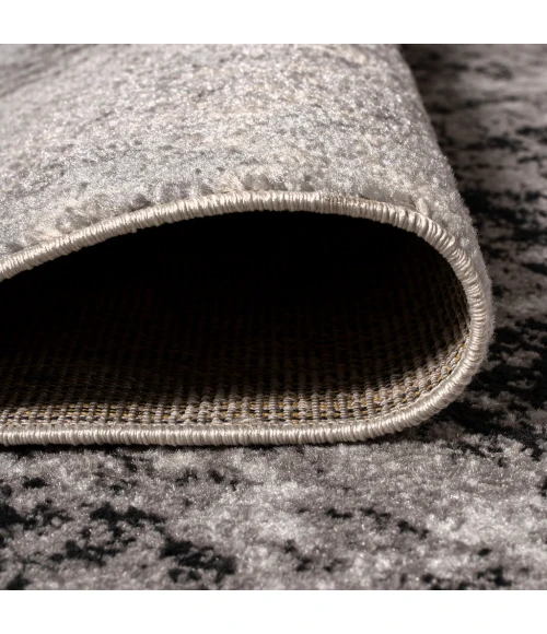 Dune Modern Abstract Cream/Gray 2 ft. x 8 ft. Runner Rug