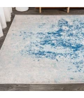 Dune Modern Abstract Cream/Blue 8 ft. x 10 ft. Area Rug