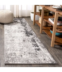Jonathany Contemporary Pop CTP110A Gray/Cream Area Rug 2 ft. 3 in. X 8 ft. Runner