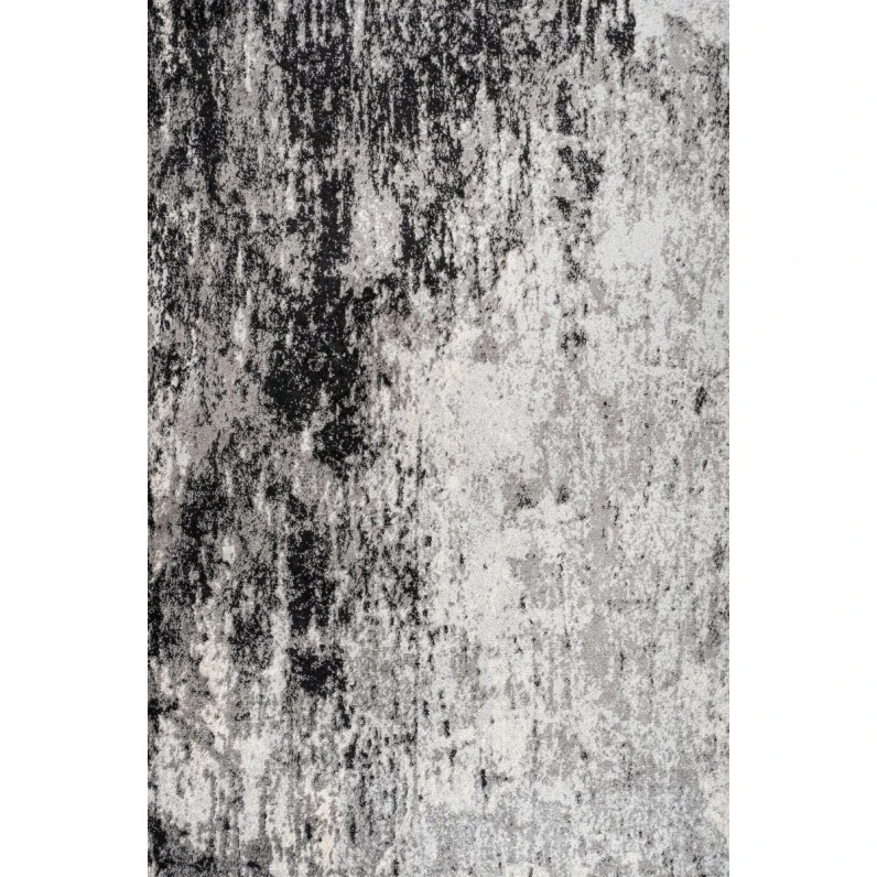 Storm Modern Abstract Gray/Cream 3 ft. x 5 ft. Area Rug