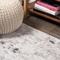 Storm Modern Abstract Gray/Cream 3 ft. x 5 ft. Area Rug